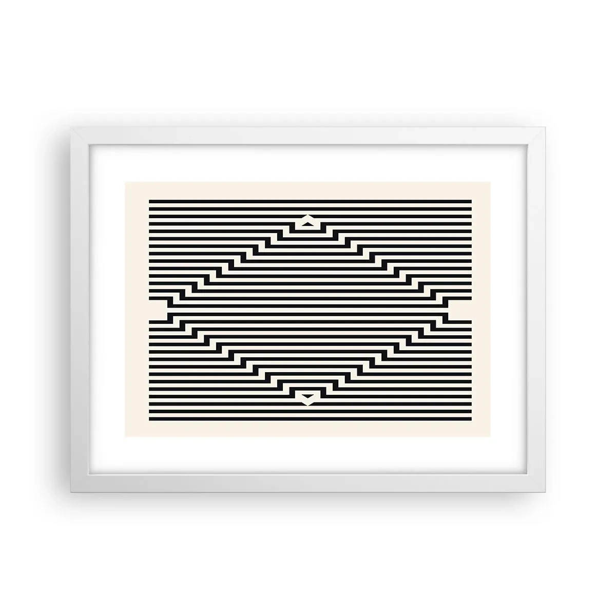 Plagát v bielom ráme - Geometrická ilúzia - 40x30 cm