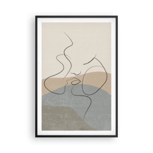 Plagát v čiernom ráme - Ako ťah štetcom - 61x91 cm