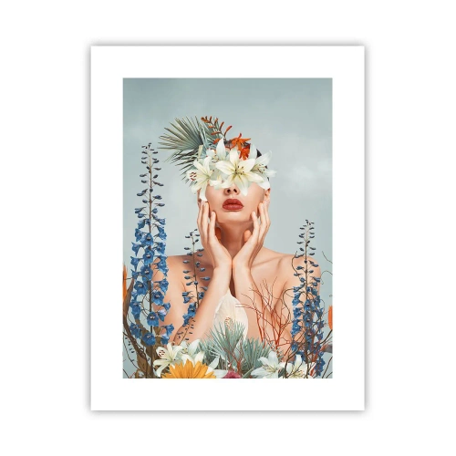 Plagát - Žena – kvetina - 30x40 cm