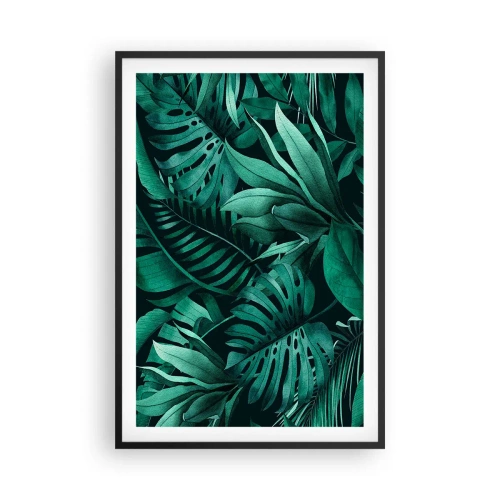 Plagát v čiernom ráme - Hĺbka tropickej zelene - 61x91 cm