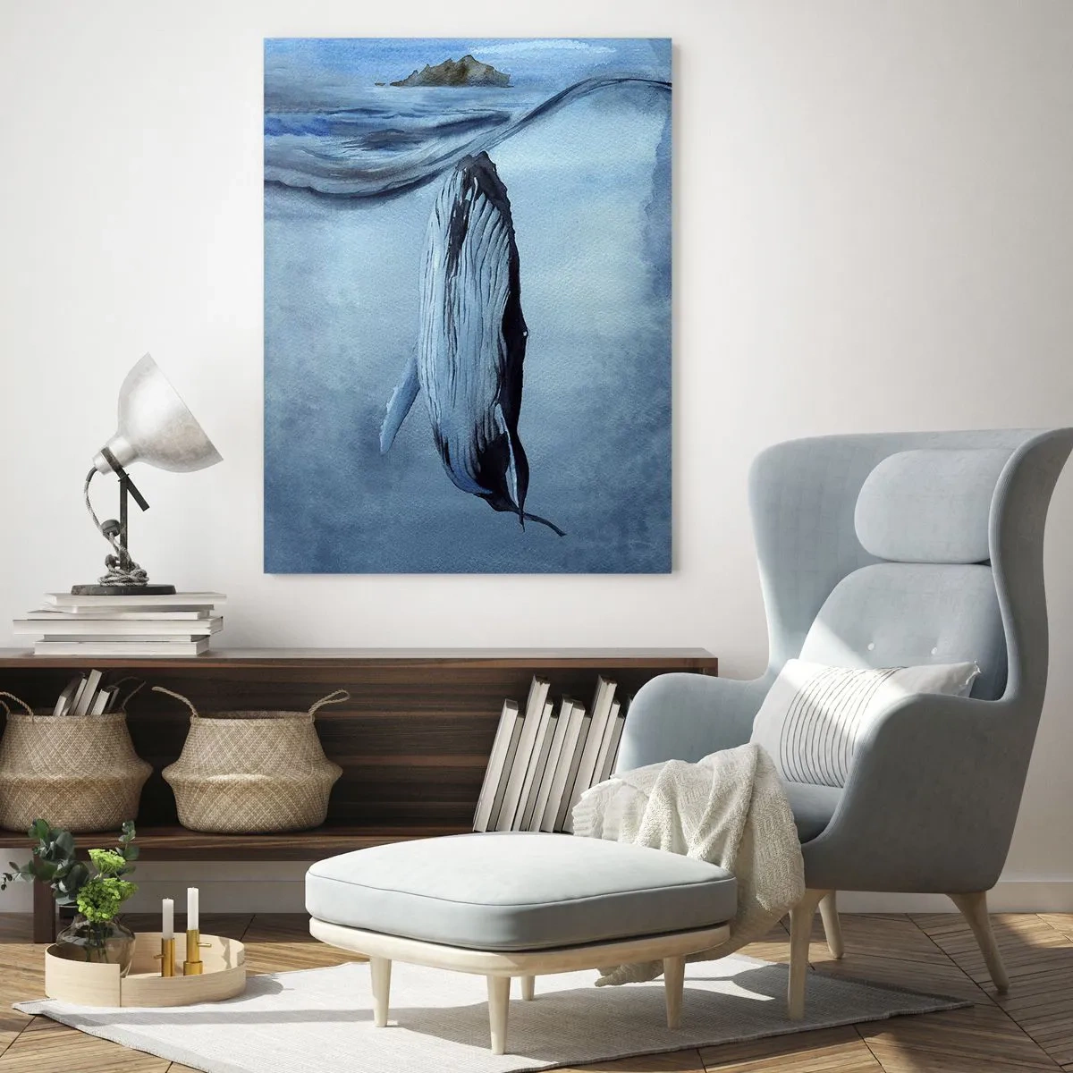 Obraz na skle - Dva svety severu - 50x70 cm