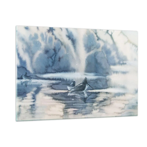 Obraz na skle - Rybári vo svojom raji - 120x80 cm