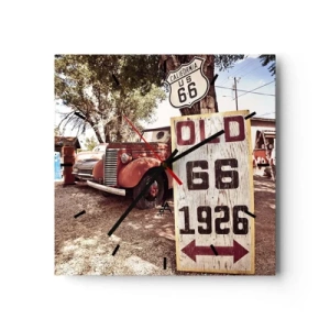 Nástenné hodiny - Legenda americkej provincie - 40x40 cm