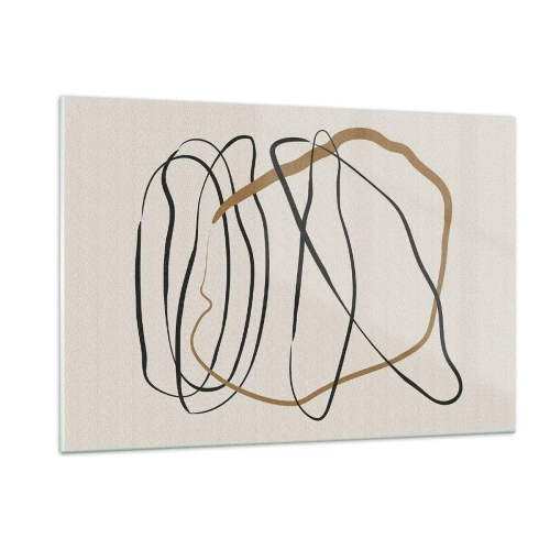 Obraz na skle - Kompozícia – tanec v slučke - 120x80 cm