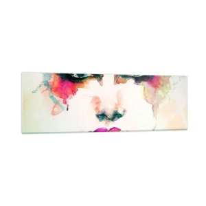 Obraz na skle - Portrét maľovaný dúhou - 160x50 cm