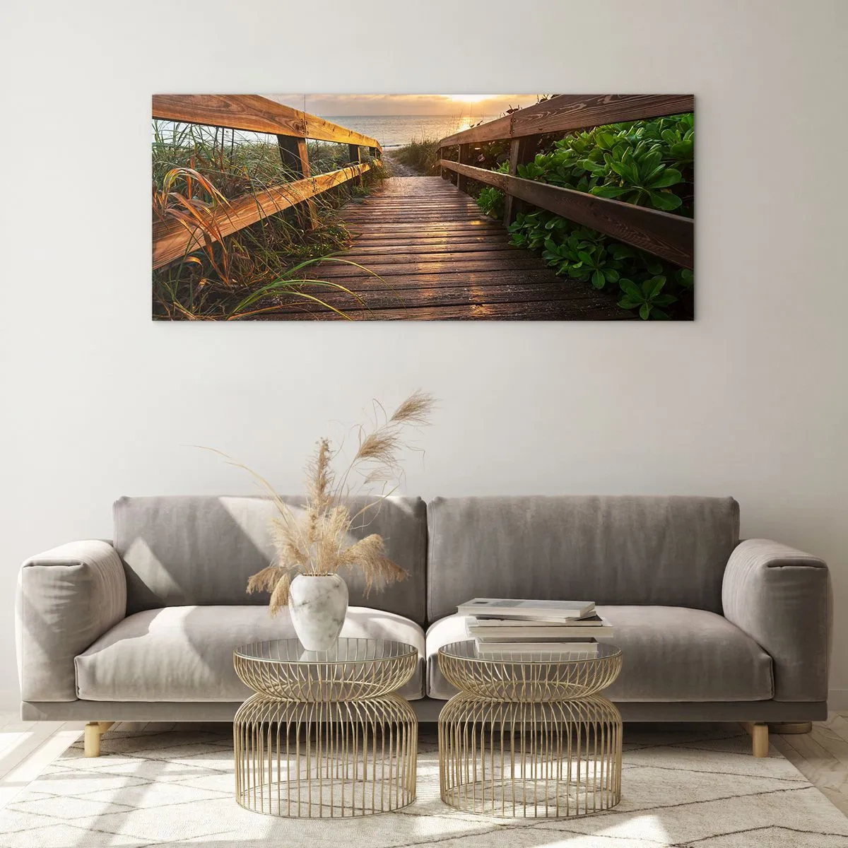 Obraz na skle - A priamo k brehu - 90x30 cm