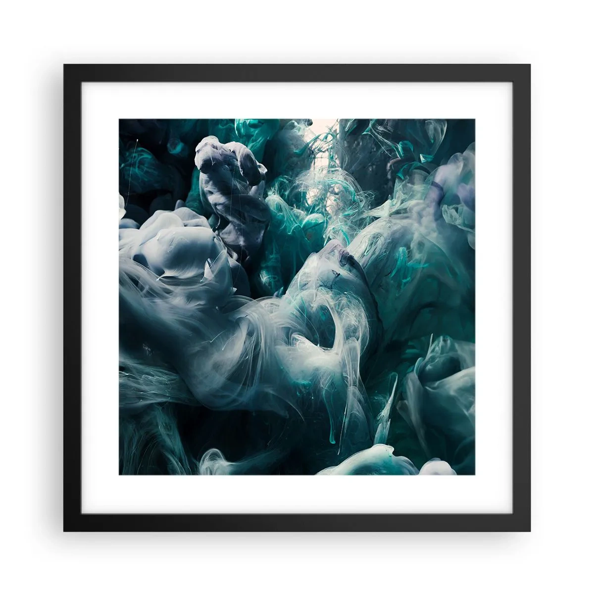 Plagát v čiernom ráme - Pohyb farby - 40x40 cm