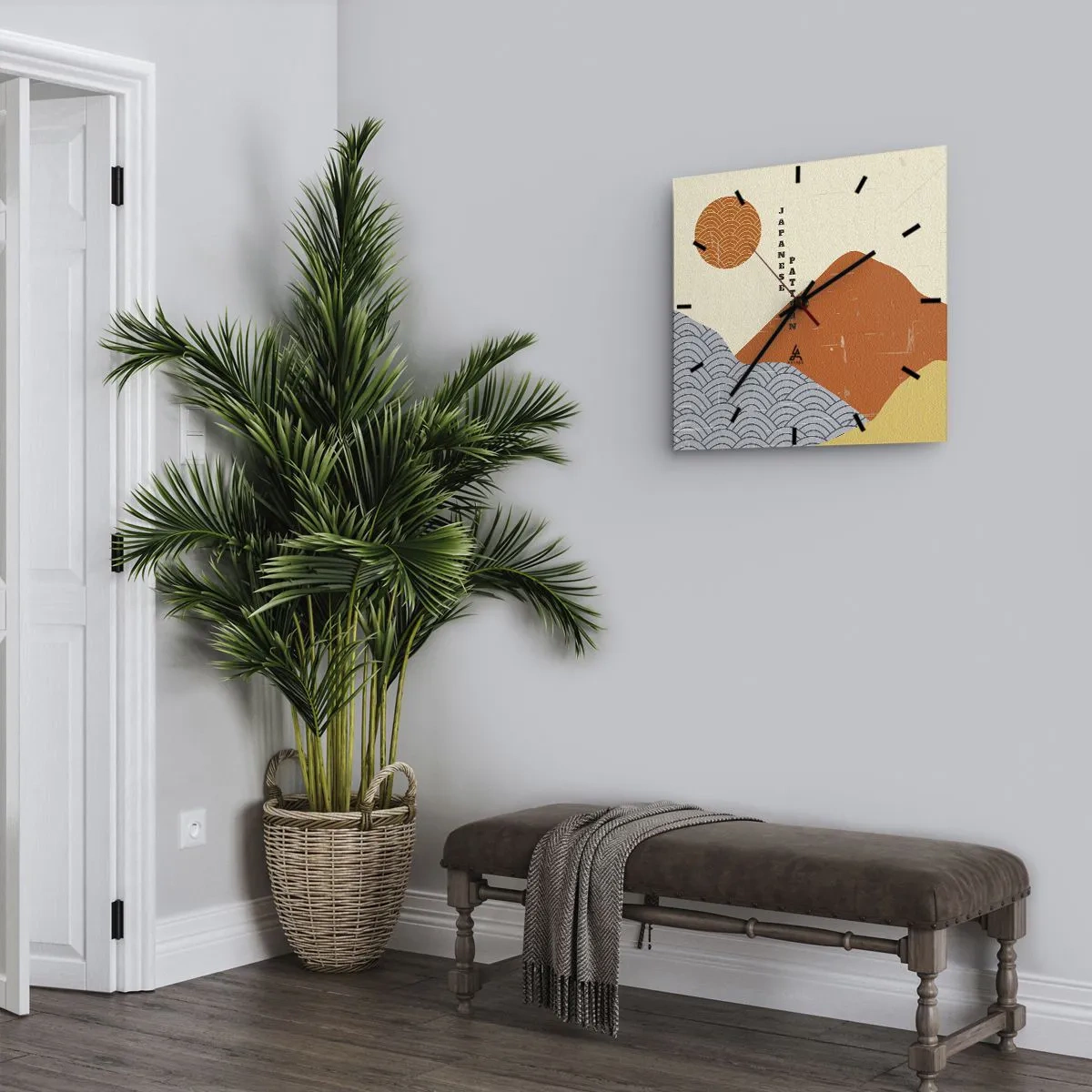 Nástenné hodiny - V japonskom duchu - 30x30 cm