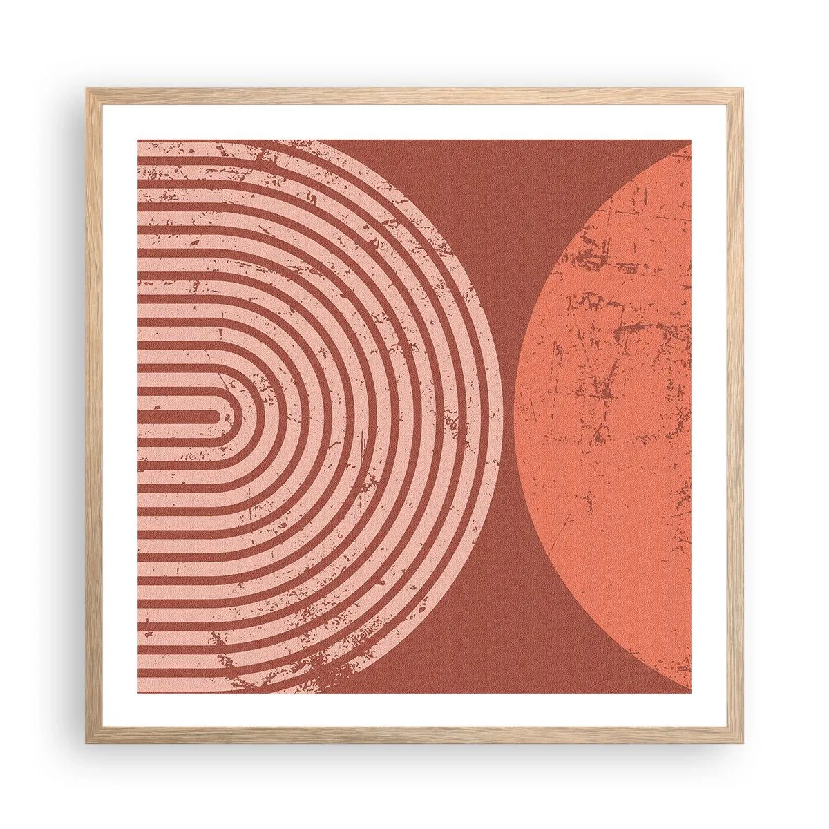 Plagát v ráme zo svetlého duba - Blízky vzťah - 60x60 cm