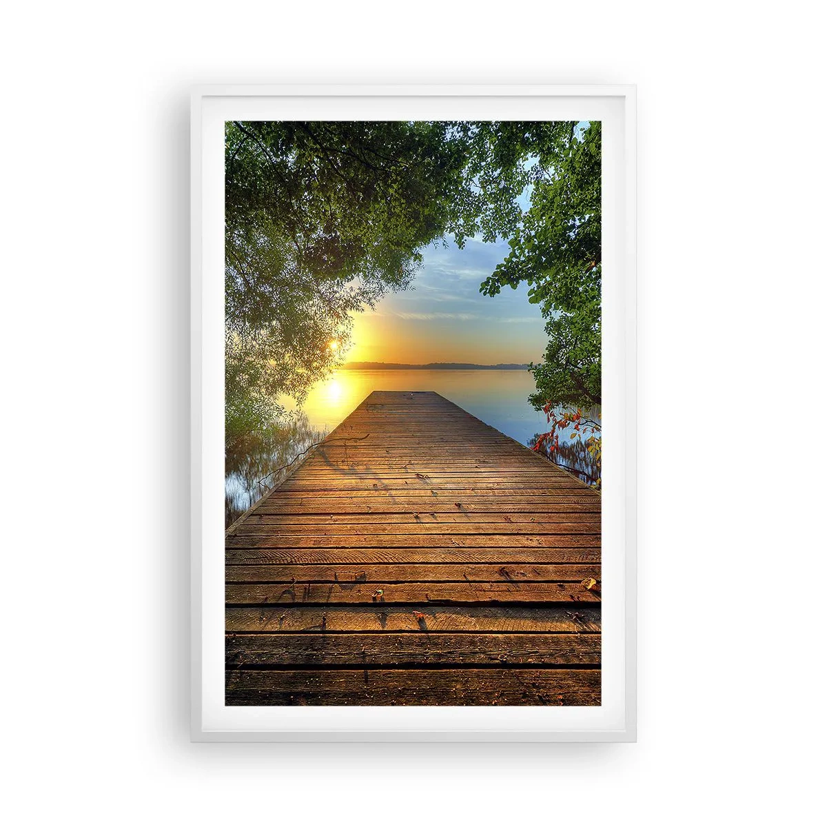 Plagát v bielom ráme - Neponáhľaj sa, posaď sa - 61x91 cm