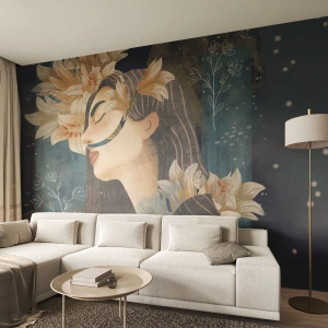 Fototapeta Premium Sand - Rozprávka o princeznej s ľaliami - Abstrakcia, Žena, Kvety - 250x175 cm