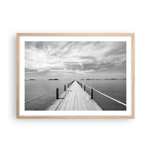 Plagát v ráme zo svetlého duba - Čo tak cesta… - 70x50 cm