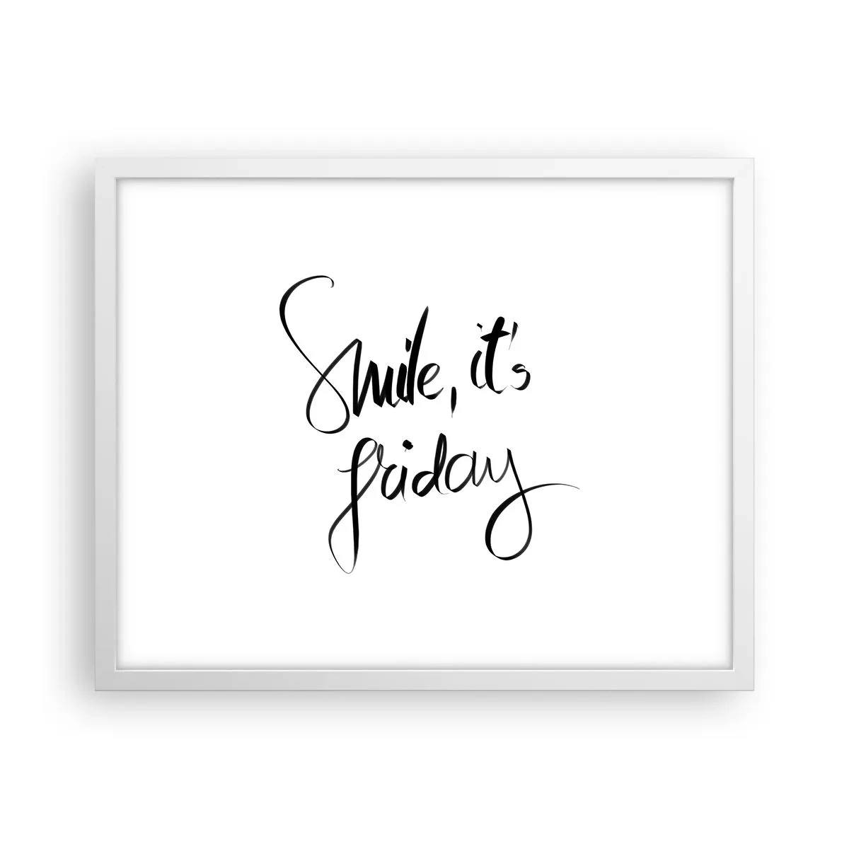 Plagát v bielom ráme - Naozajstná radosť - 50x40 cm