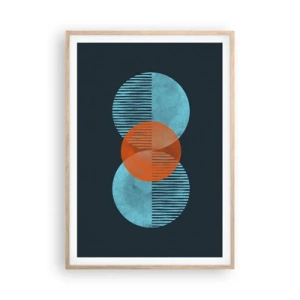 Plagát v ráme zo svetlého duba - Symetrická kompozícia - 70x100 cm