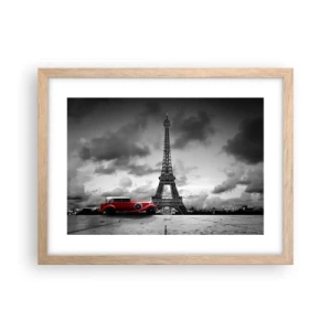 Plagát v ráme zo svetlého duba - Nie tak dávno v Paríži - 40x30 cm