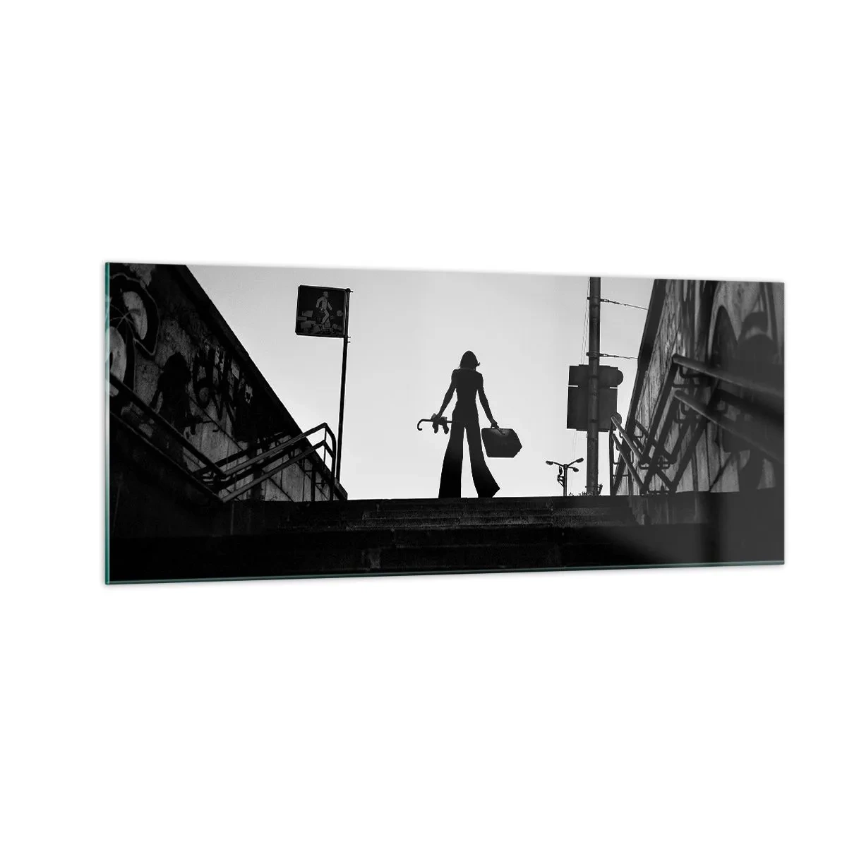 Obraz na skle - Mestská cesta - 100x40 cm