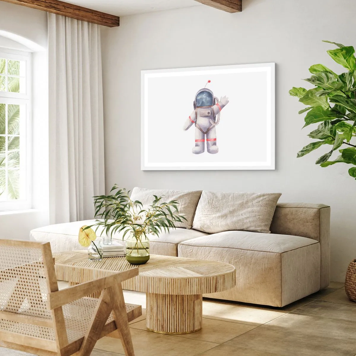 Plagát v bielom ráme - Tak zatiaľ! - 70x50 cm