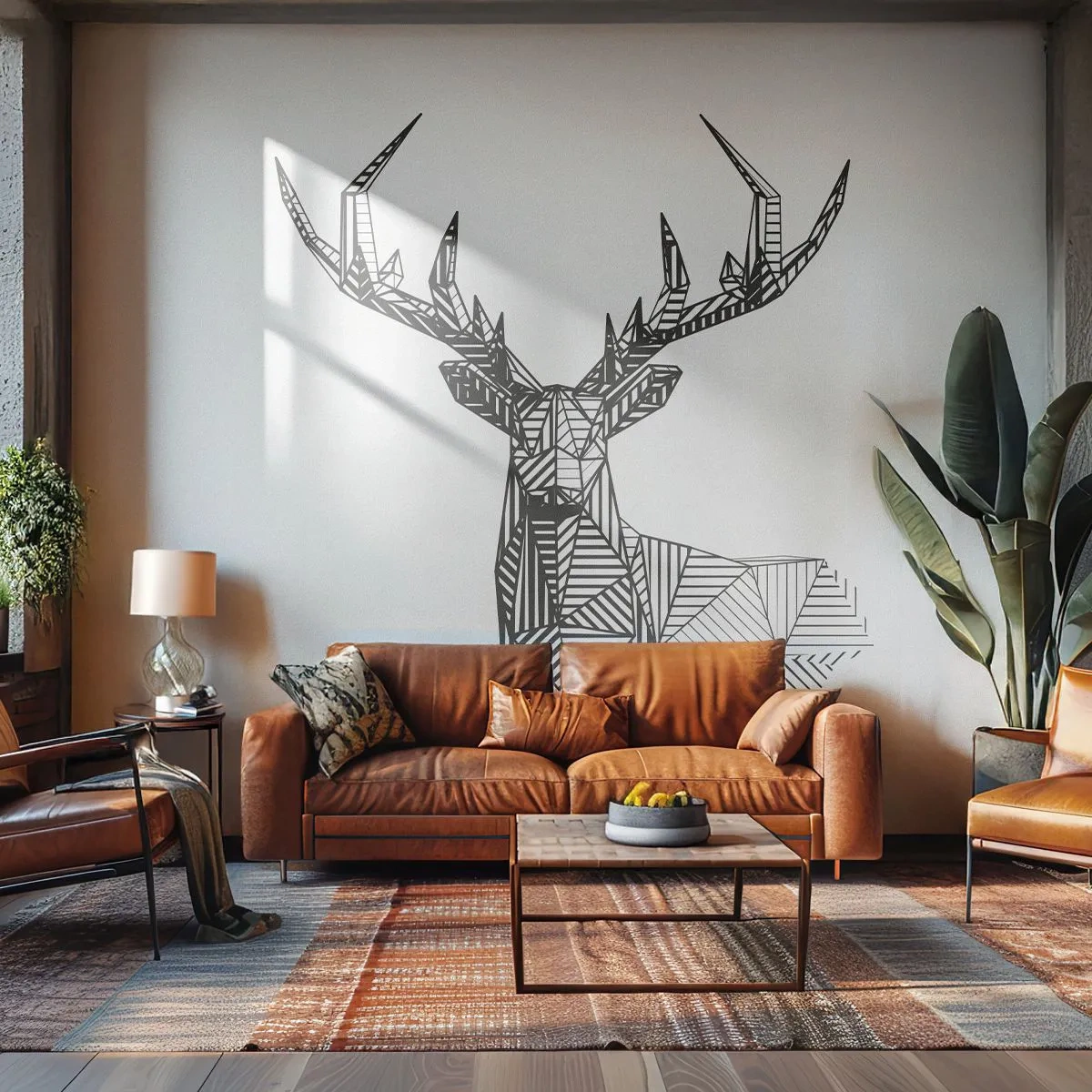 Fototapeta Premium Canvas - Jeleň v kubistickom štýle - Abstrakcia, Jeleň, Zvieratá - 250x175 cm