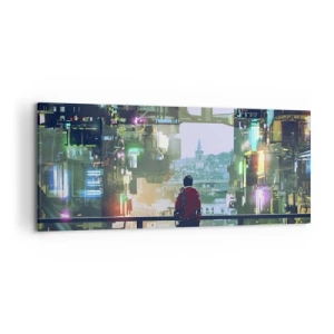 Obraz na plátne - Dva svety - 120x50 cm