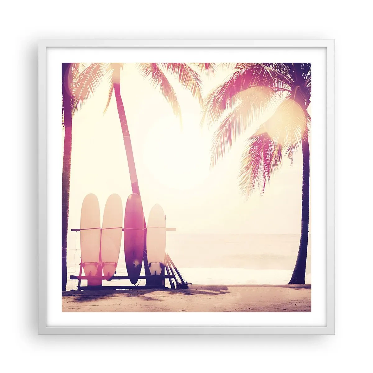 Plagát v bielom ráme - Bude to skvelý deň - 60x60 cm