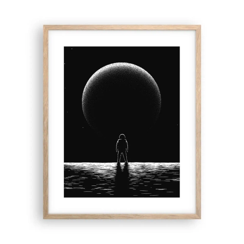 Plagát v ráme zo svetlého duba - Tvári v tvár - 40x50 cm