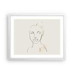 Plagát v bielom ráme - Obrys zmyselnosti - 50x40 cm