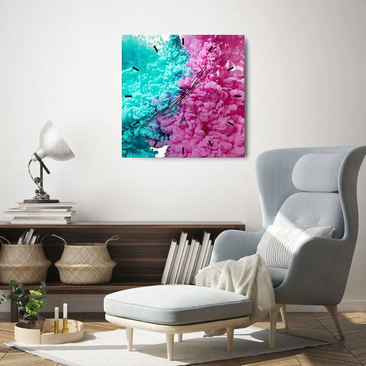 Nástenné hodiny - Rozhodujúci stret - 30x30 cm