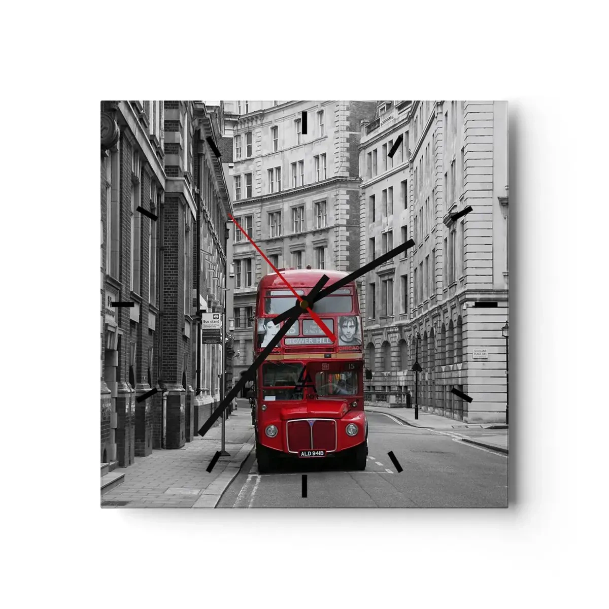 Nástenné hodiny - Všednosť nemusí byť šedá - 40x40 cm