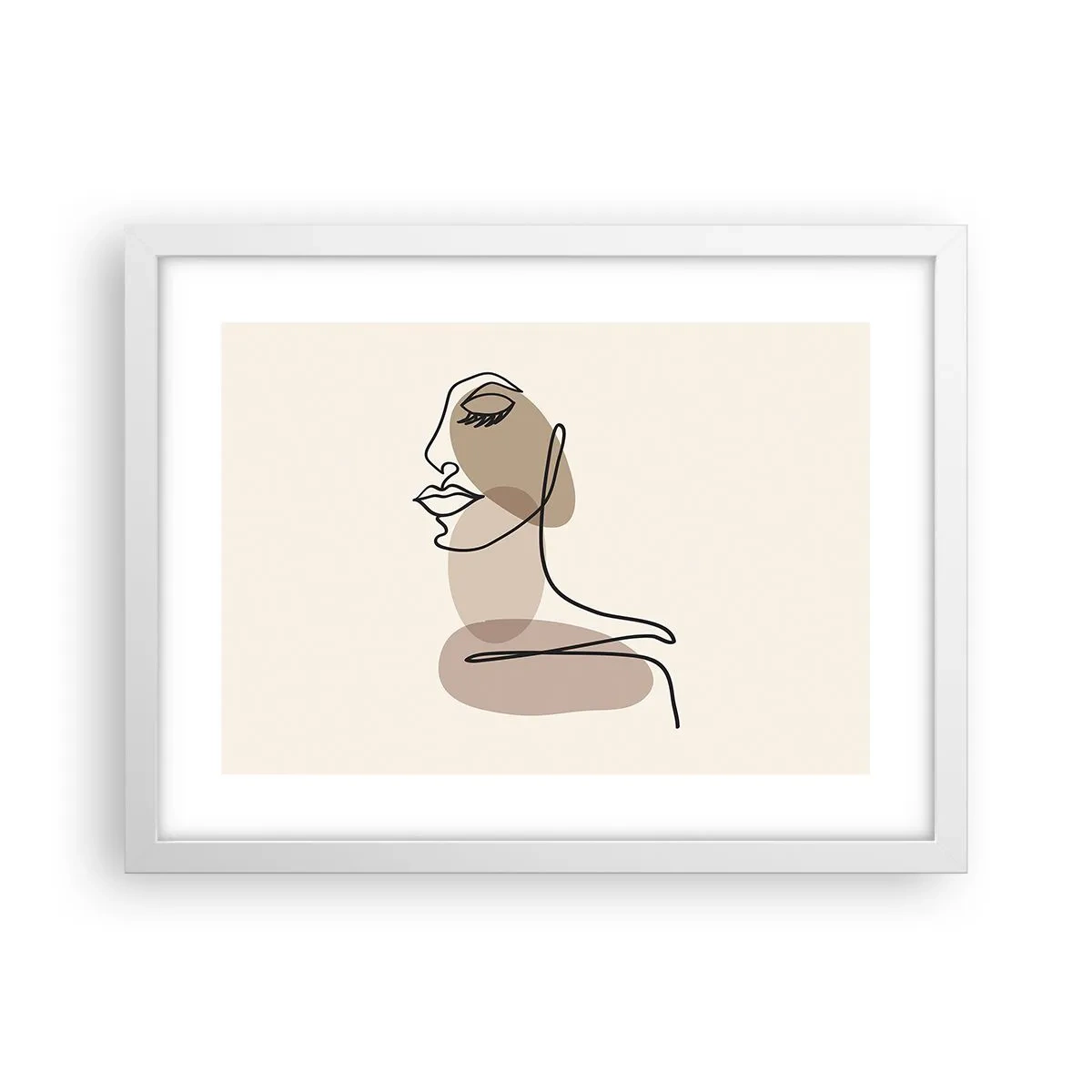 Plagát v bielom ráme - Určitá línia krásy - 40x30 cm