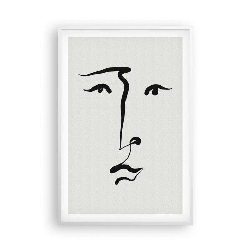 Plagát v bielom ráme - Jednoduchý portrét - 61x91 cm