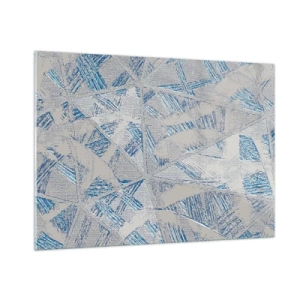 Obraz na skle - V šedo-modrom labyrinte - 100x70 cm