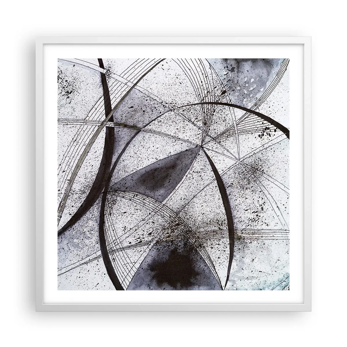 Plagát v bielom ráme - Futuristická fantázia - 60x60 cm