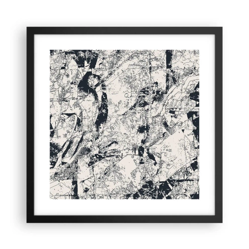 Plagát v čiernom ráme - Prelínanie protikladov - 40x40 cm