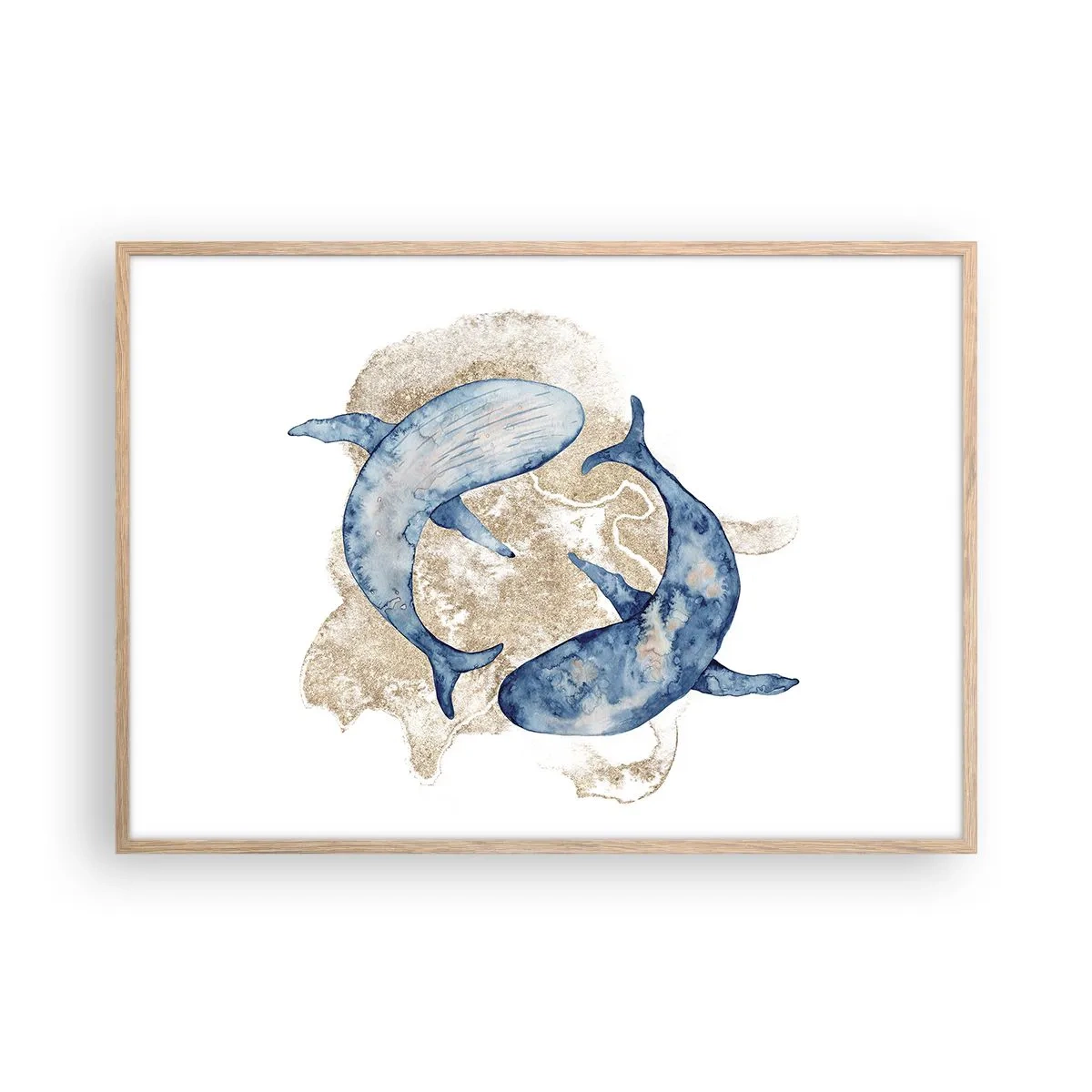 Plagát v ráme zo svetlého duba - Priateľstvo alebo láska? - 100x70 cm