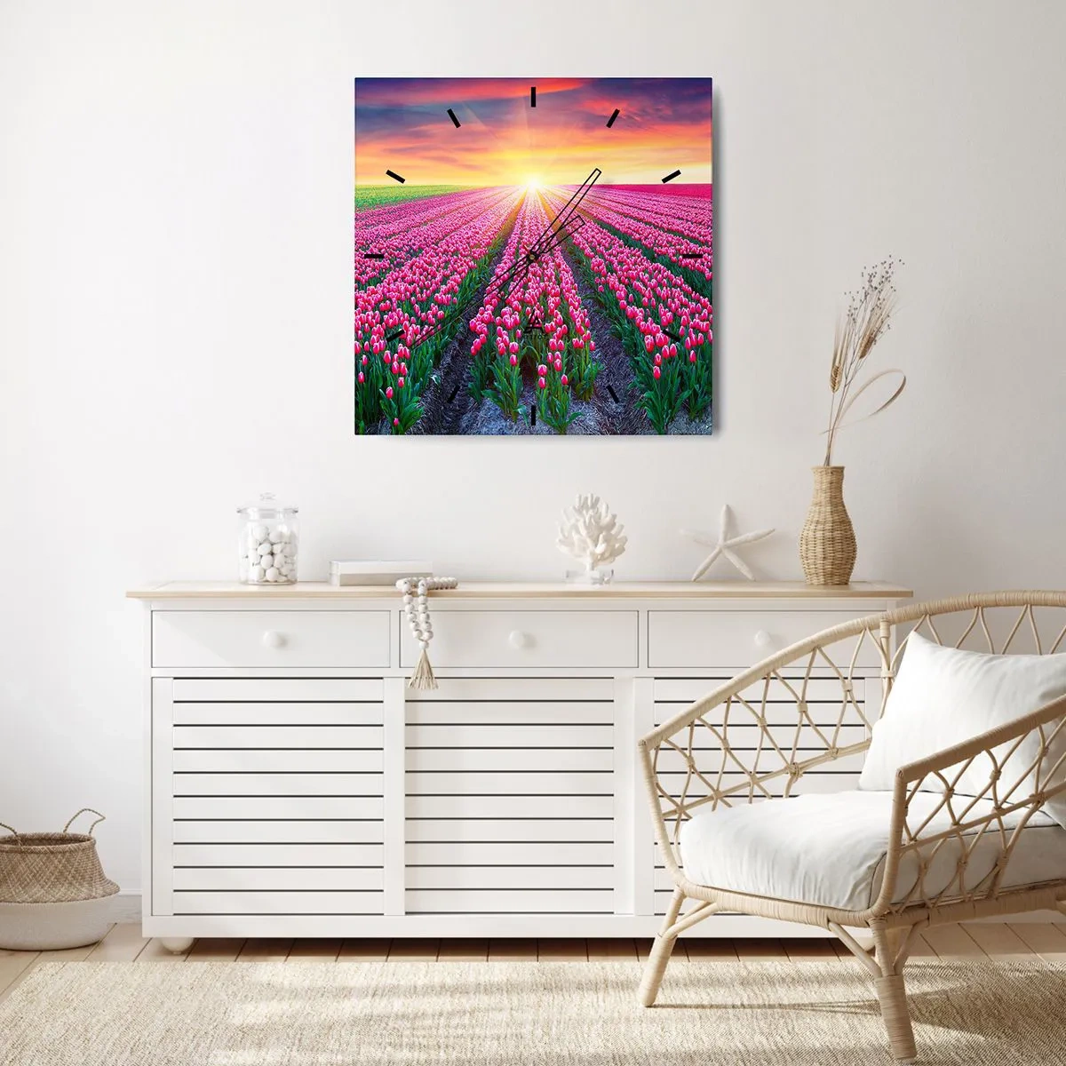 Nástenné hodiny - Farma krásy - 40x40 cm