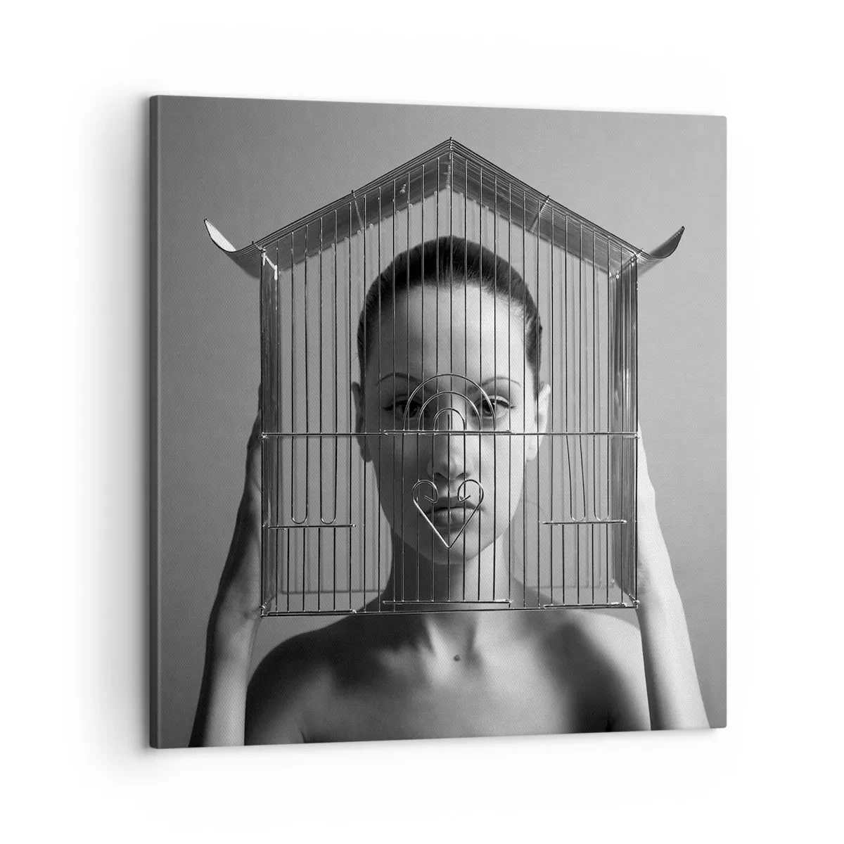 Obraz na plátne - Tak trochu surrealistický portrét - 60x60 cm