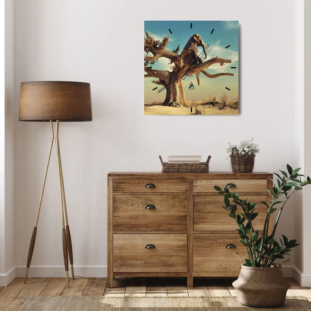 Nástenné hodiny - Nový uhol pohľadu - 40x40 cm