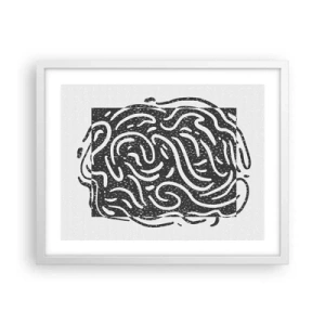 Plagát v bielom ráme - Abstrakcia: tanec radosti - 50x40 cm