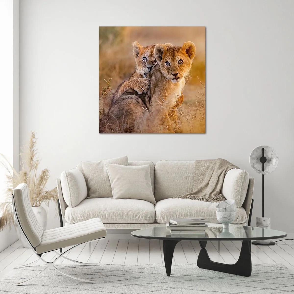 Obraz na skle - Nevyrušovať! Hrajme sa - 30x30 cm