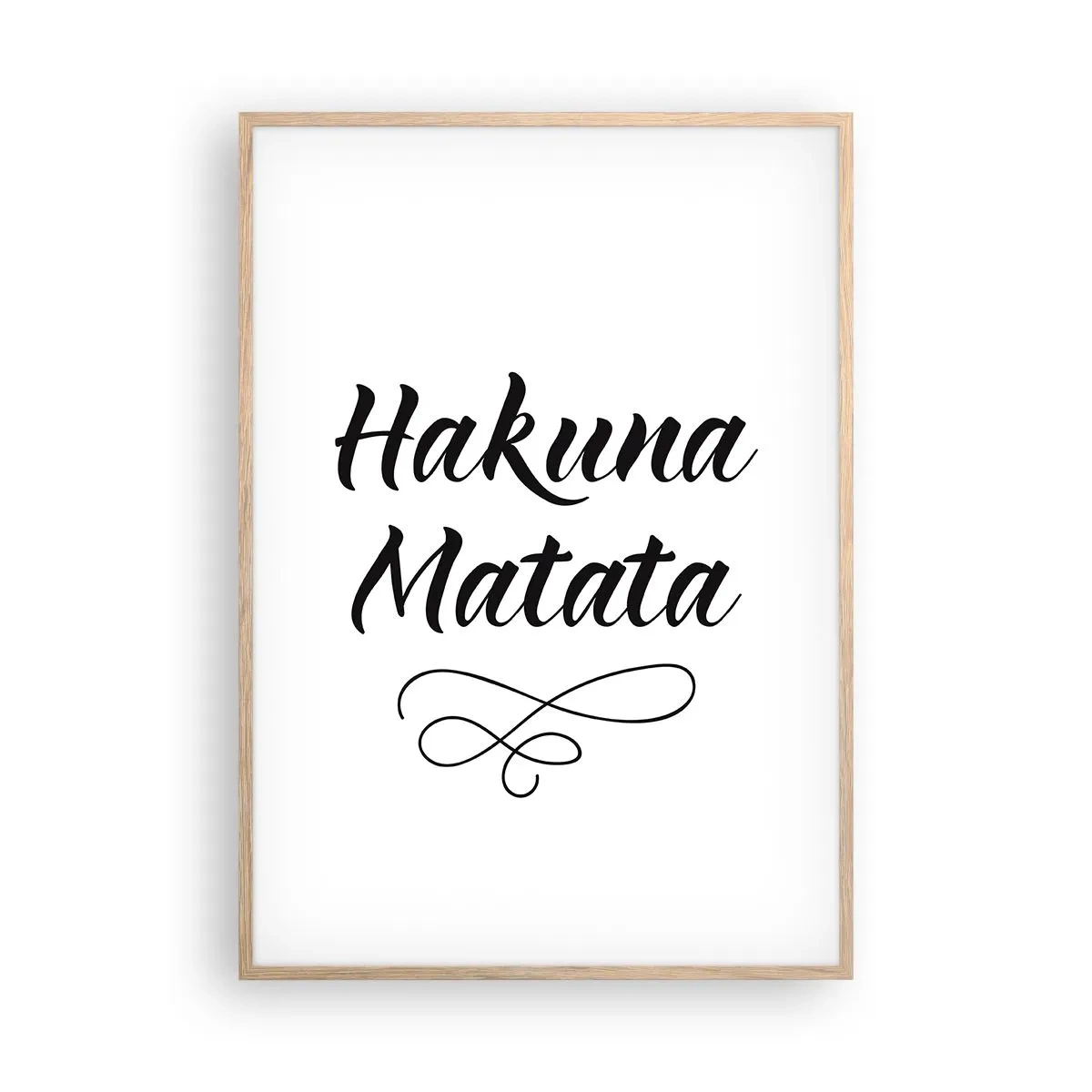 Plagát v ráme zo svetlého duba - Najlepšia rada - 70x100 cm