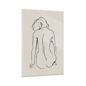 Obraz na skle - Dievčenský akt - 70x100 cm