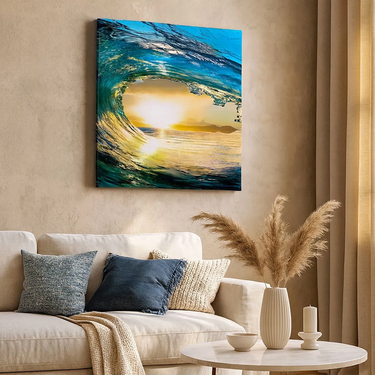 Obraz na plátne - V smaragdovo-zlatom krištáli - 30x30 cm