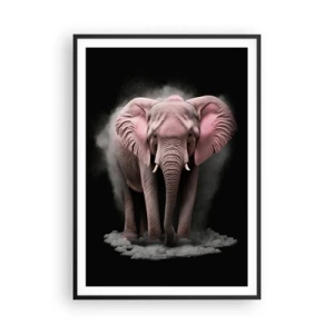 Plagát v čiernom ráme - Nemysli na ružového slona! - 70x100 cm