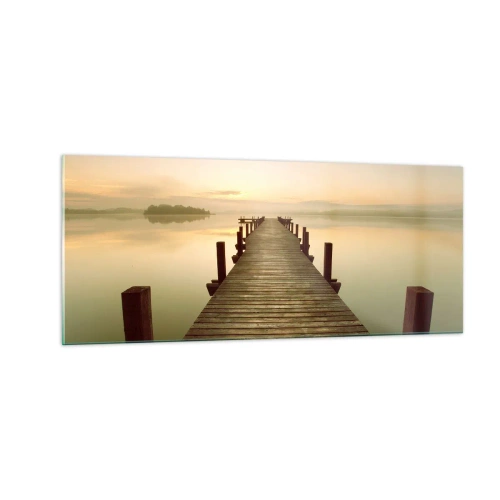 Obraz na skle - Úsvit, svitanie, svetlo - 100x40 cm