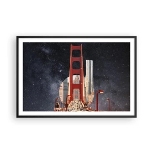 Plagát v čiernom ráme - Vždy v centre - 91x61 cm