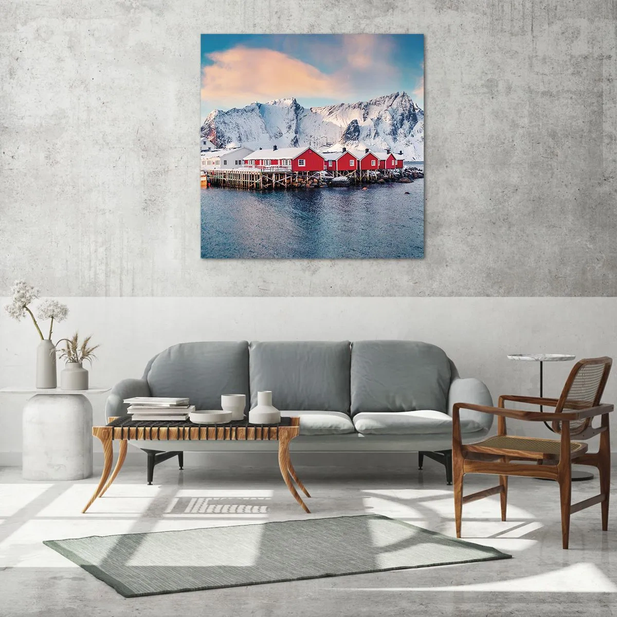 Obraz na skle - Severné útočisko - 60x60 cm