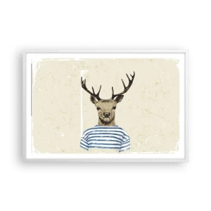 Plagát v bielom ráme - Pretože mám rád pruhované košele! - 91x61 cm