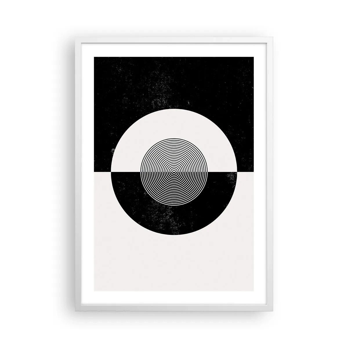 Plagát v bielom ráme - Harmónia v čiernej a bielej - 50x70 cm