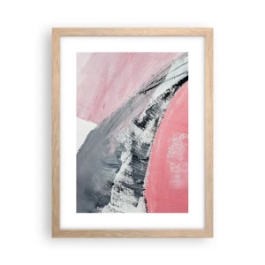 Plagát v ráme zo svetlého duba - Zladená kompozícia - 30x40 cm