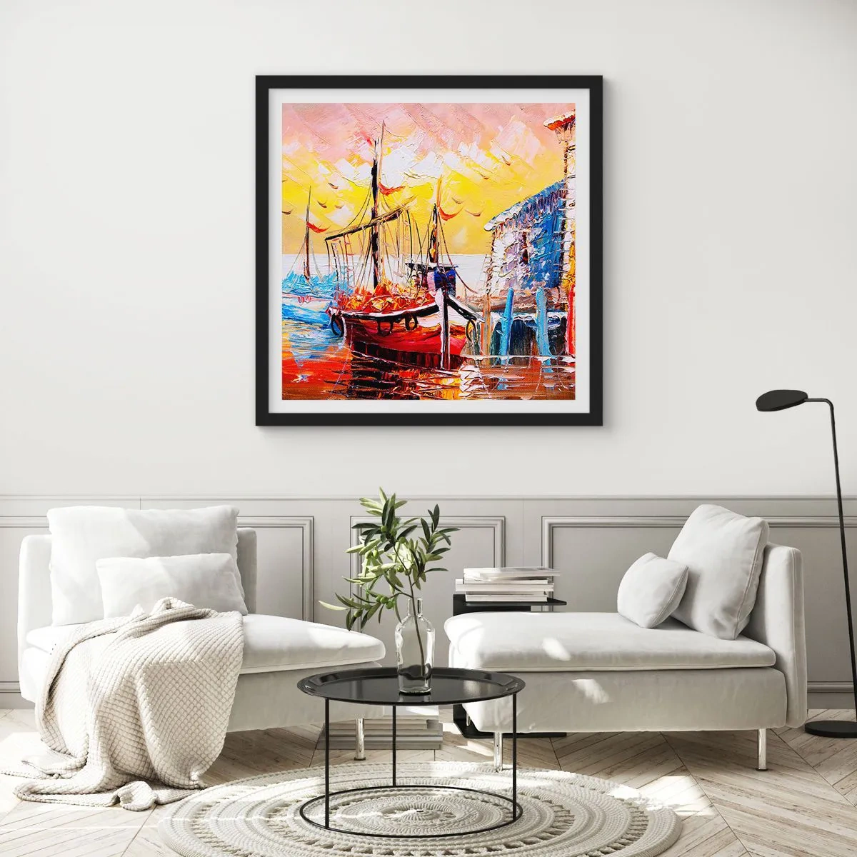 Plagát v čiernom ráme - Šťastný návrat - 50x50 cm